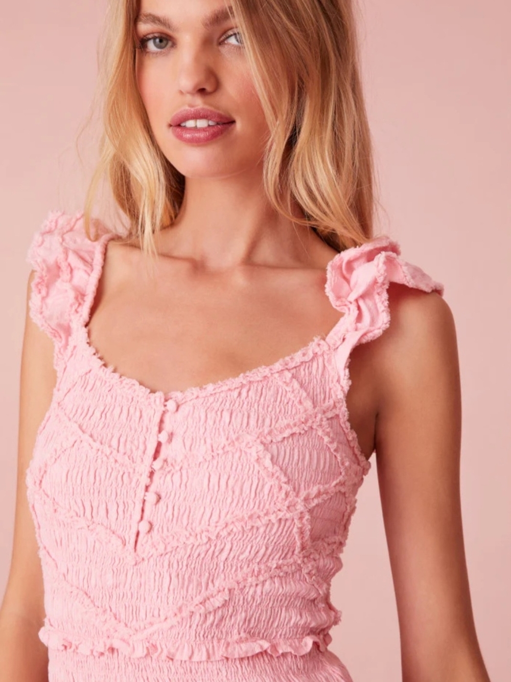 LoveShackFancy Marsinia Dress Bubblegum Pink/ Small - Picture 4 of 13